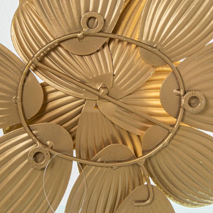 Decoración de Pared Alexandra House Living Dorado Metal Flor 40 x 39 x 4 cm 2