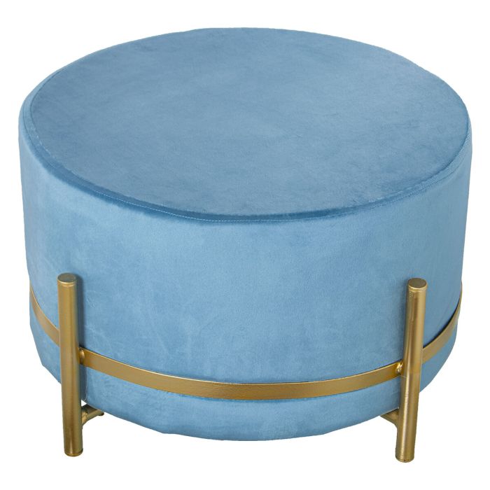 Puff Alexandra House Living Azul Terciopelo Madera 50 x 30 x 50 cm Puff Alexandra House Living Azul Terciopelo Madera 50 x 30 x 50 cm