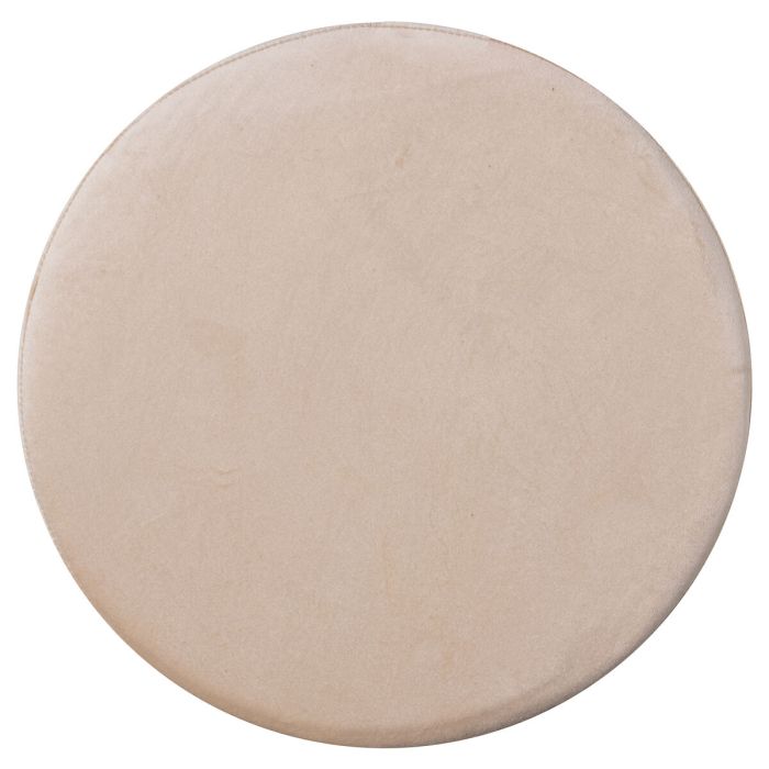 Puff Alexandra House Living Blanco Terciopelo Madera 35 x 27 x 35 cm 1