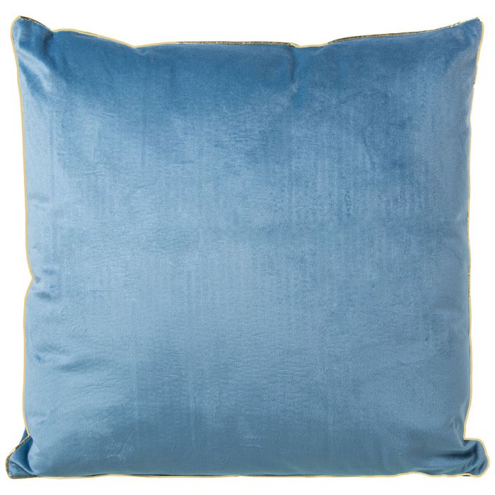 Cojín Alexandra House Living Azul Dorado Textil 45 x 45 cm