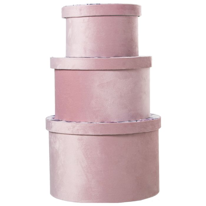 Juego de Cajas Decorativas Alexandra House Living Rosa Textil 3 Piezas 1 Juego de Cajas Decorativas Alexandra House Living Rosa Textil 3 Piezas 1