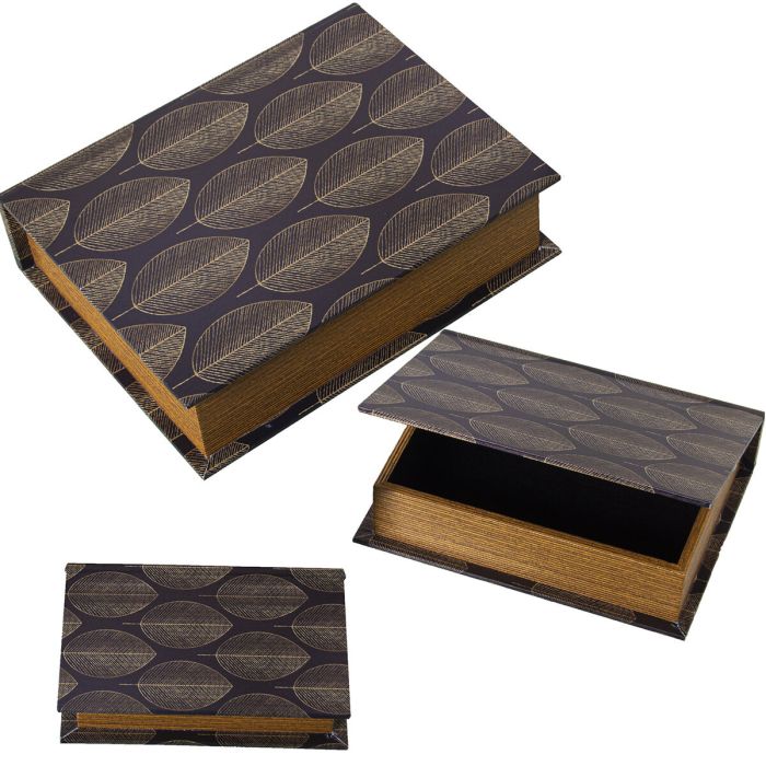 Juego de Cajas Decorativas Alexandra House Living Gris Madera 3 Piezas