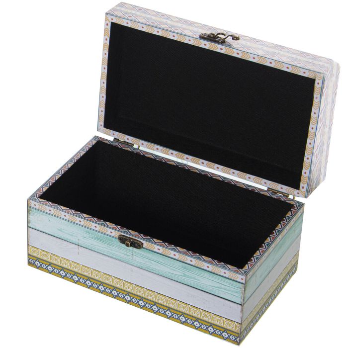 Juego de Cajas Decorativas Alexandra House Living Multicolor Madera 2 Piezas 1