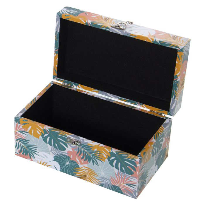 Juego de Cajas Decorativas Alexandra House Living Multicolor Madera 2 Piezas 1