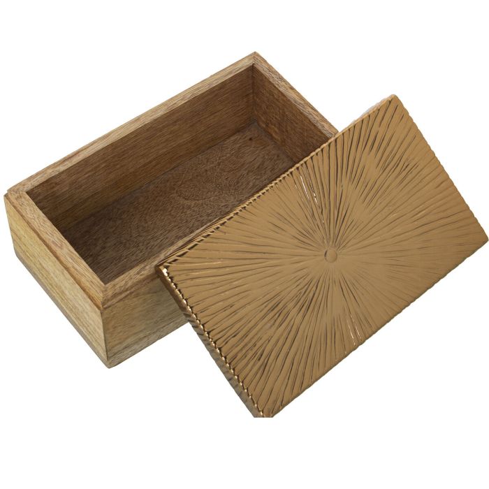 Caja Decorativa Alexandra House Living Multicolor Madera 21 x 6 x 12 cm 4