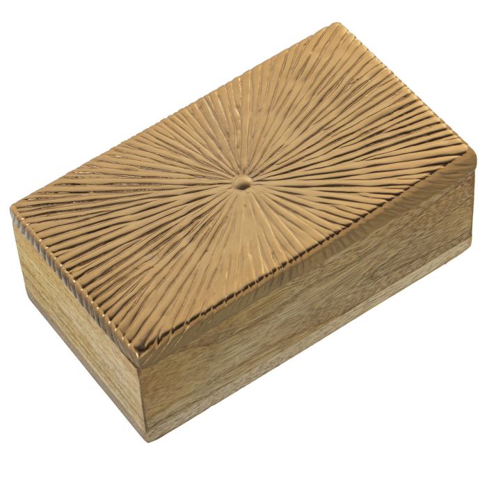 Caja Decorativa Alexandra House Living Multicolor Madera 21 x 6 x 12 cm 3