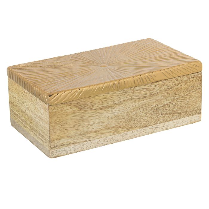 Caja Decorativa Alexandra House Living Multicolor Madera 21 x 6 x 12 cm 1