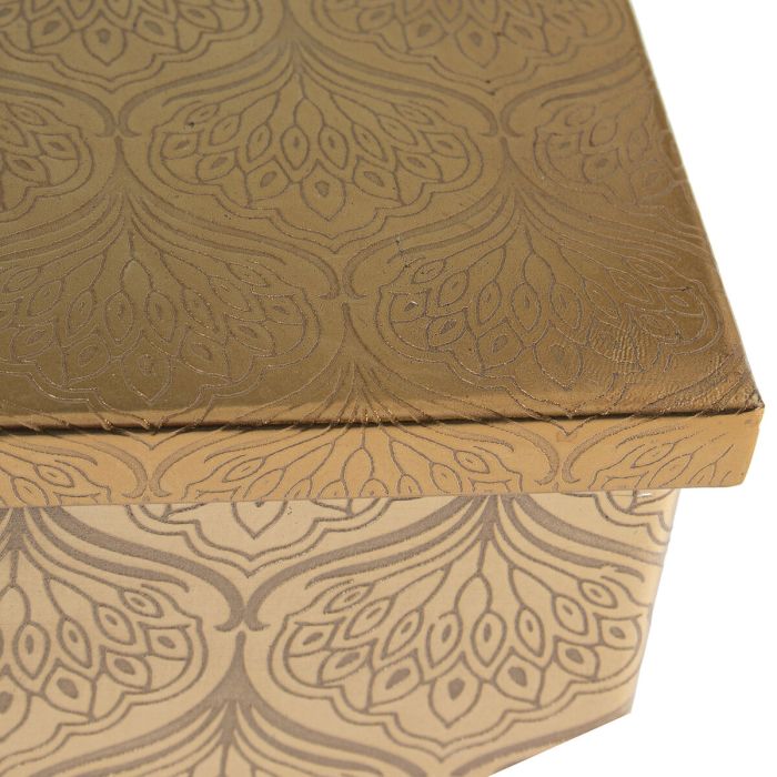 Caja Decorativa Alexandra House Living Multicolor Madera 19 x 6 x 19 cm 3