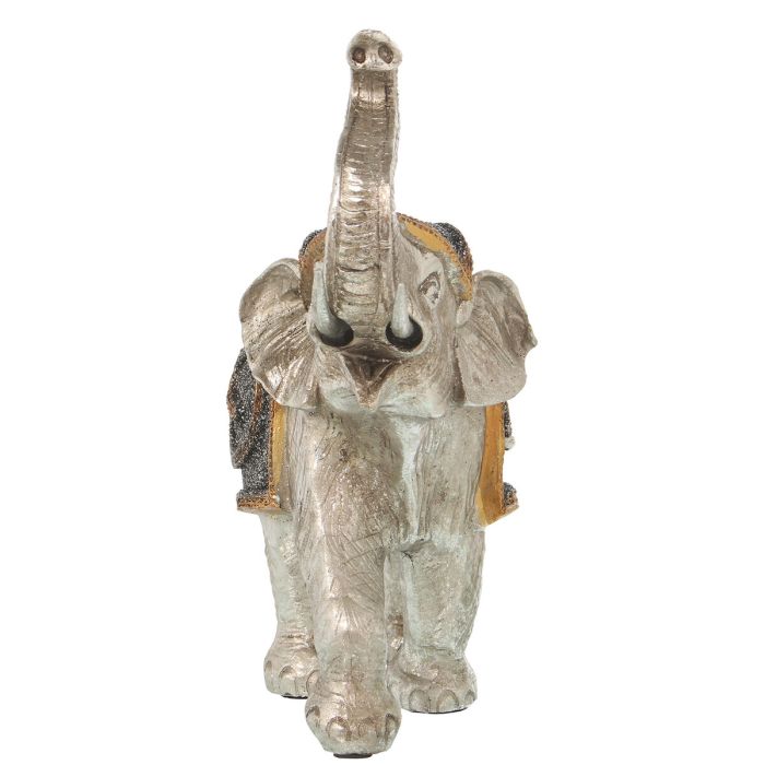 Figura Decorativa Alexandra House Living Plateado Plástico Elefante 12 x 24 x 23 cm 3