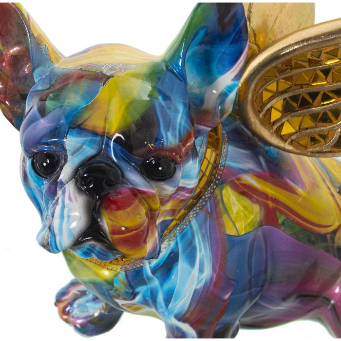 Figura Decorativa Alexandra House Living Multicolor Plástico Perro Alas 23 x 27 x 29 cm 1