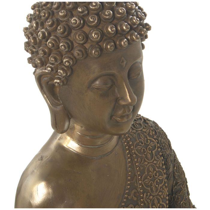 Figura Decorativa Alexandra House Living Plástico Dorado Buda 24 x 32 x 48 cm 2