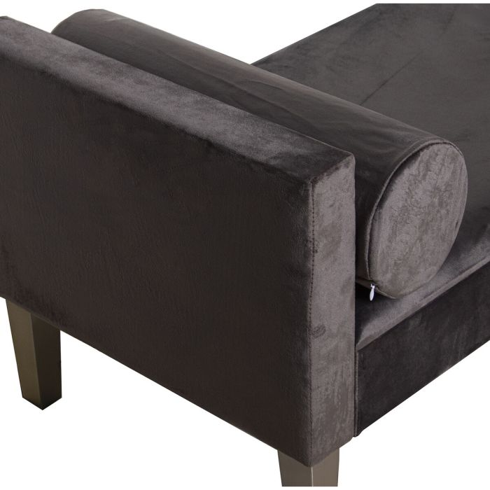 Butaca Pie de Cama Alexandra House Living Gris Madera 113 x 52 x 53 cm 1