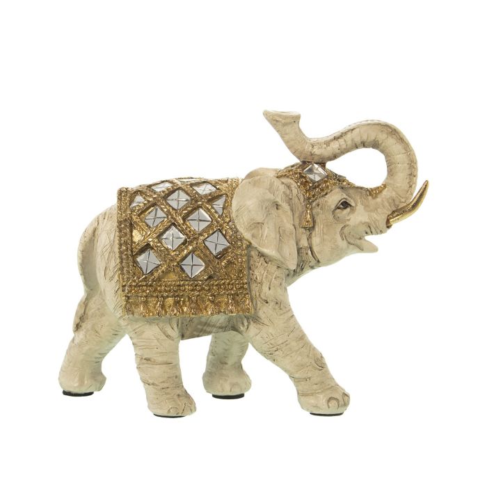 Figura Decorativa Alexandra House Living Blanco Acrílico Plástico Melamina Elefante 18 x 8 x 14 cm