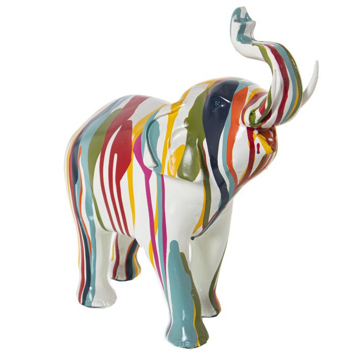 Figura Decorativa Alexandra House Living Multicolor Plástico Elefante Pintura 14 x 30 x 28 cm 3