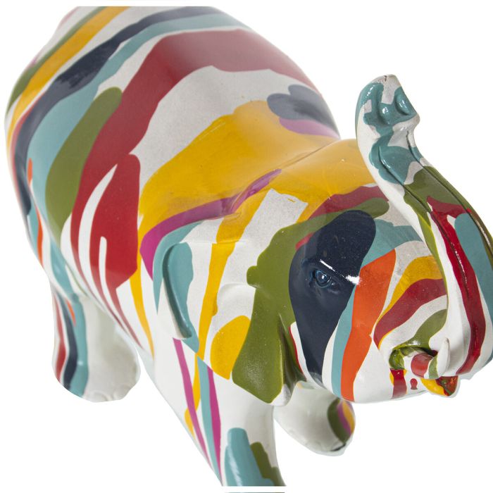 Figura Decorativa Alexandra House Living Multicolor Plástico Elefante Pintura 14 x 30 x 28 cm 1