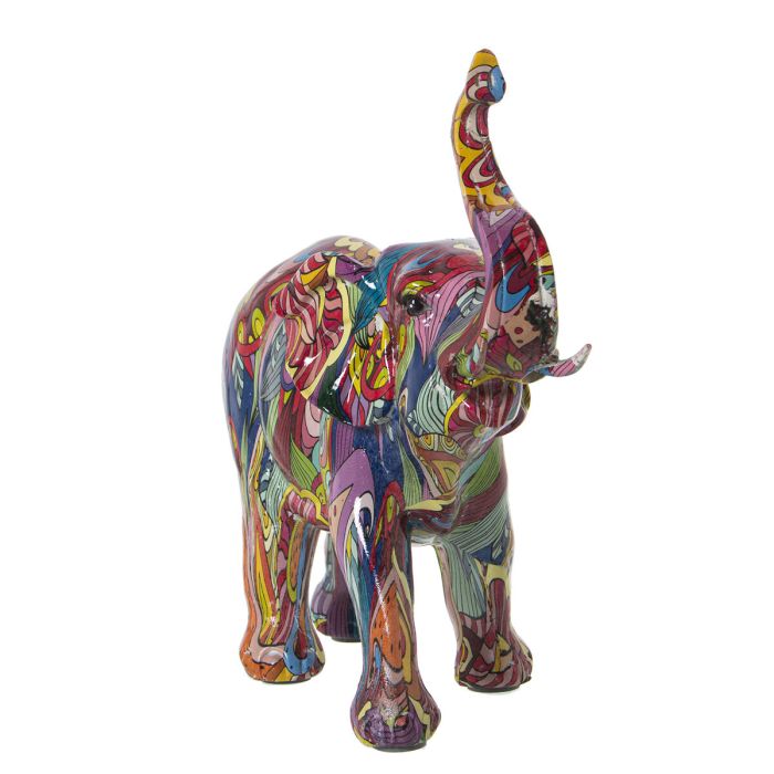 Figura Decorativa Alexandra House Living Multicolor Plástico Elefante 10 x 23 x 22 cm 1