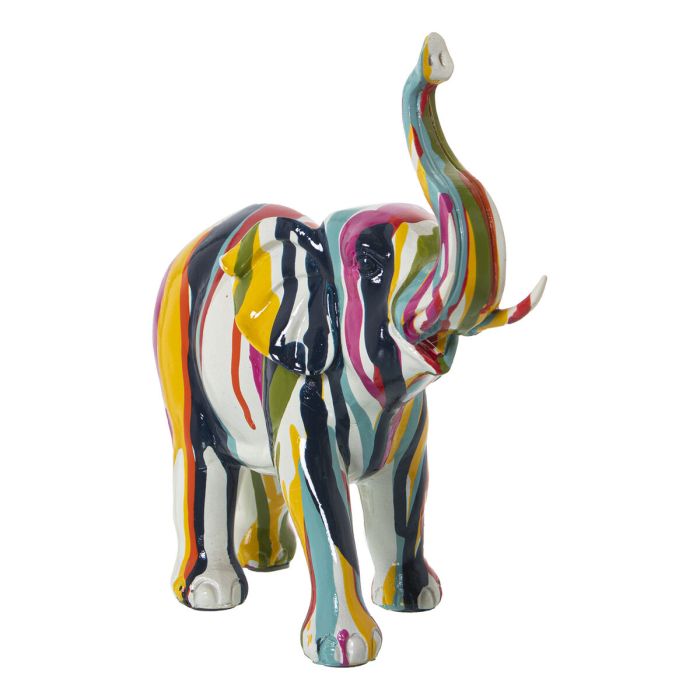 Figura Decorativa Alexandra House Living Multicolor Plástico Elefante Pintura 10 x 23 x 22 cm 2