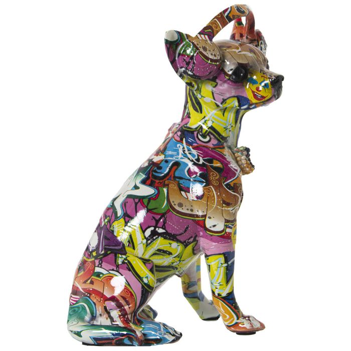 Figura Decorativa Alexandra House Living Multicolor Plástico Perro Auriculares 14 x 26 x 19 cm 2