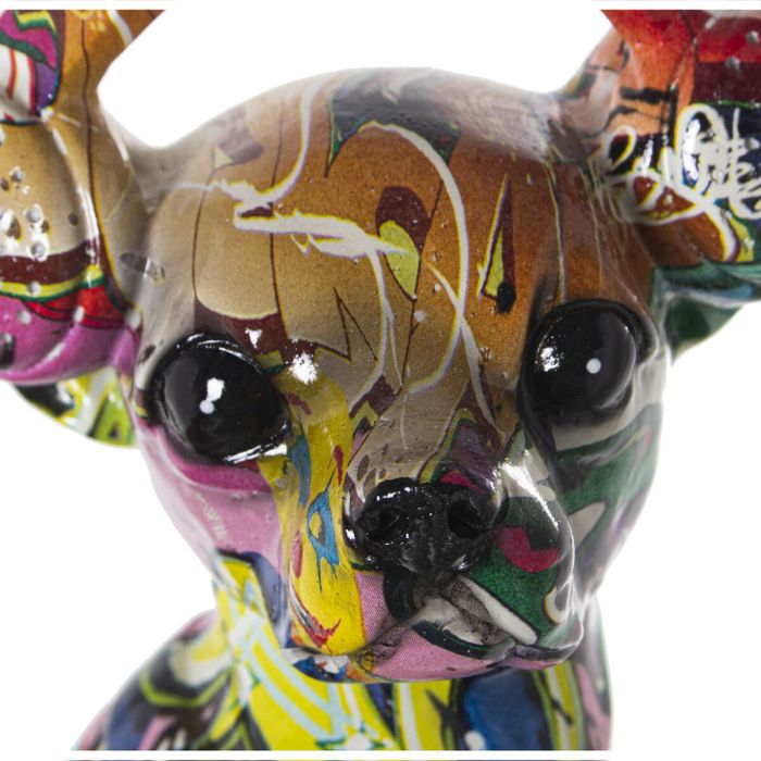 Figura Decorativa Alexandra House Living Multicolor Plástico Perro Auriculares 14 x 26 x 19 cm 1