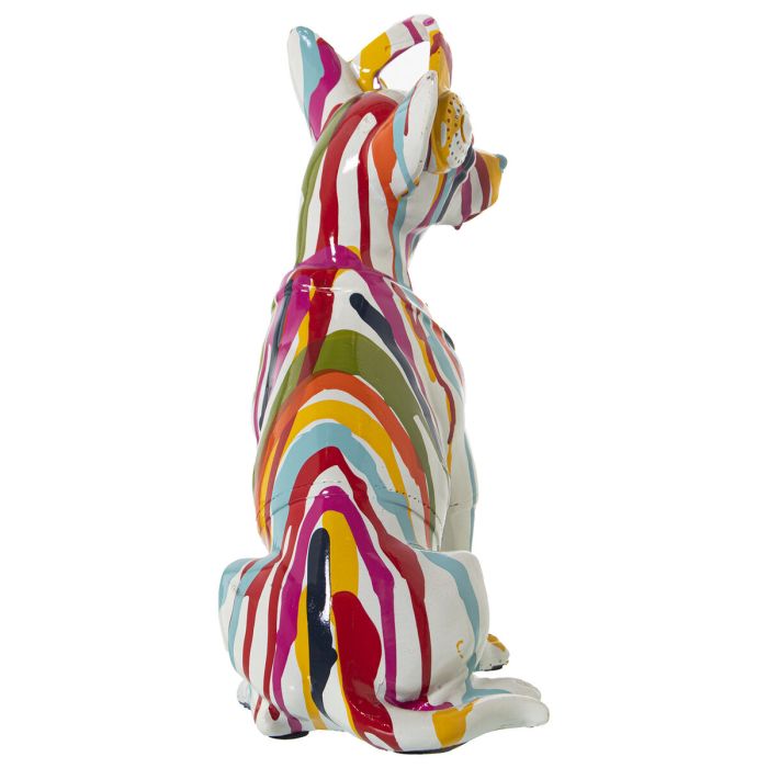 Figura Decorativa Alexandra House Living Multicolor Plástico Perro Auriculares Pintura 14 x 26 x 19 cm 2