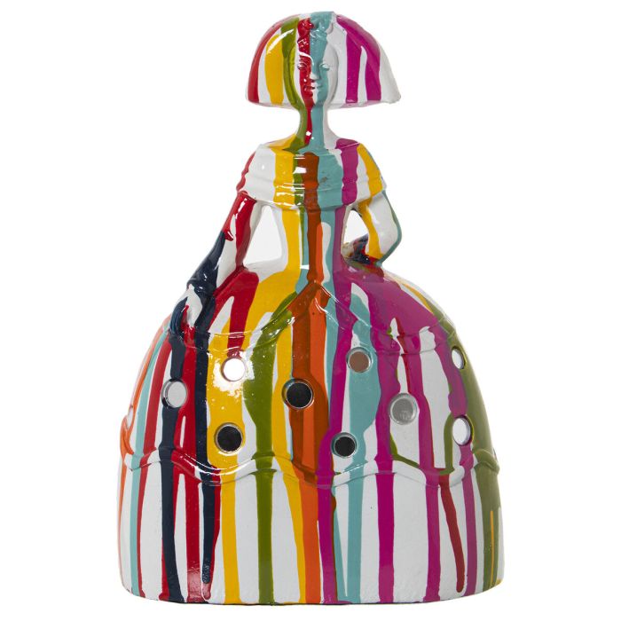 Figura Decorativa Alexandra House Living Menina Multicolor Acrílico Plástico Melamina 14 x 9 x 21 cm