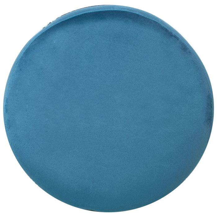 Puff Alexandra House Living Azul Terciopelo Madera 40 x 43 x 40 cm 3