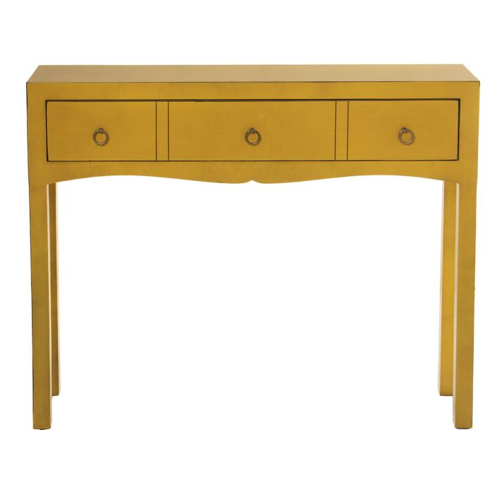 Consola Alexandra House Living Amarillo Madera 94 x 78 x 24 cm 1