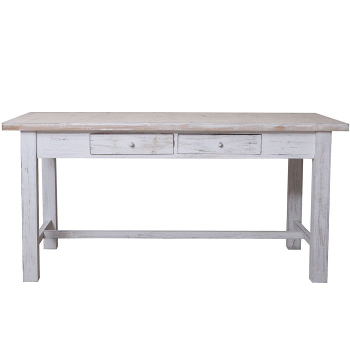 Mesa Alexandra House Living Blanco 160 x 76 x 80 cm Con cajones 3