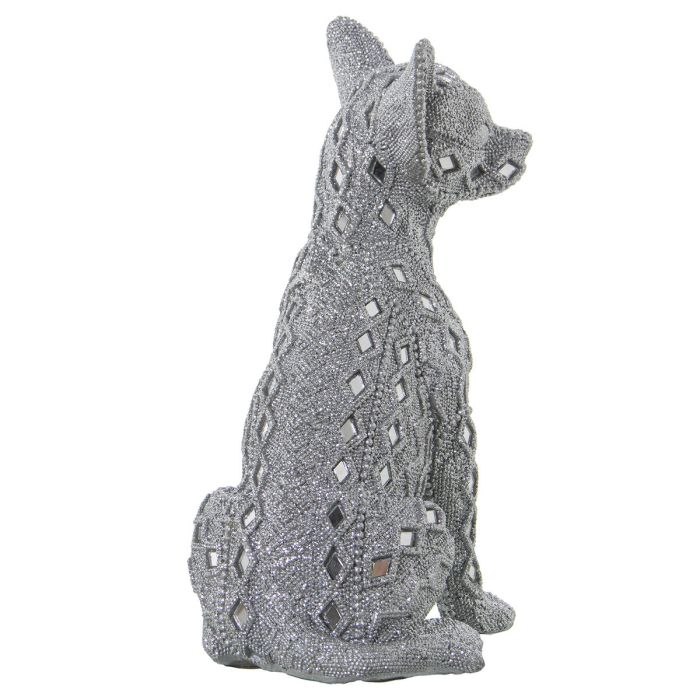 Figura Decorativa Alexandra House Living Plateado Plástico Perro 14 x 18 x 27 cm Espejos 2