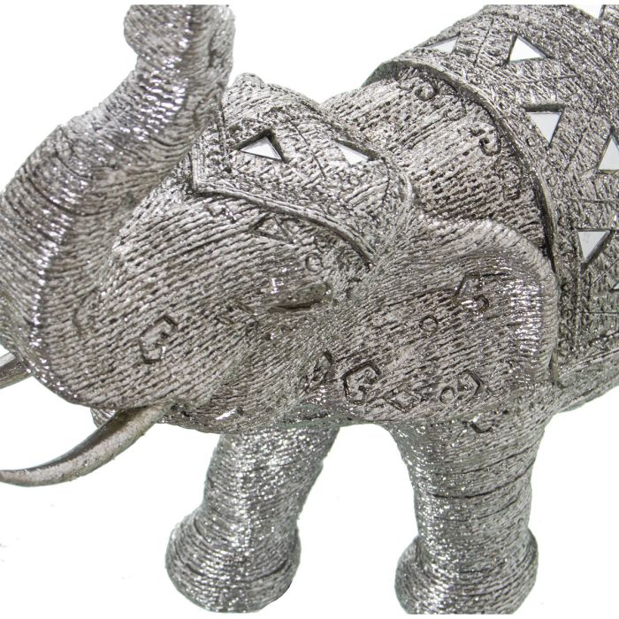 Figura Decorativa Alexandra House Living Plateado Plástico Elefante 15 x 32 x 30 cm 2