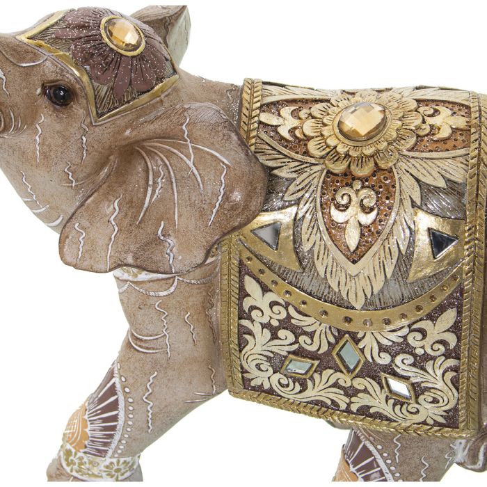 Figura Decorativa Alexandra House Living Dorado Plástico Elefante 13 x 27 x 30 cm 1