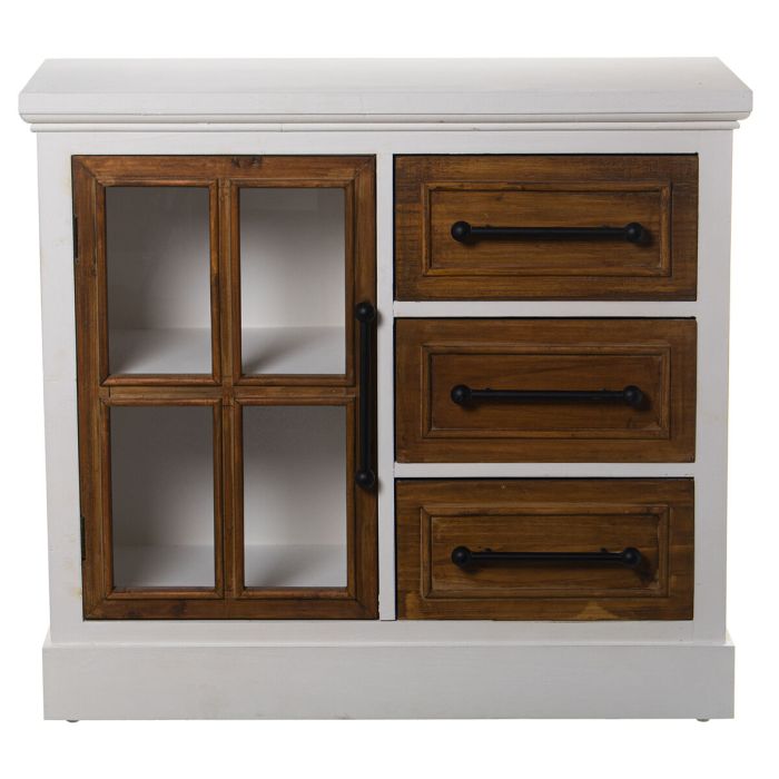 Aparador Alexandra House Living Blanco Madera 86 x 78 x 34 cm 5