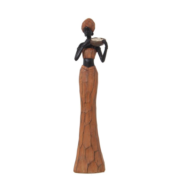 Figura Decorativa Alexandra House Living Marrón Acrílico Plástico Melamina Africana