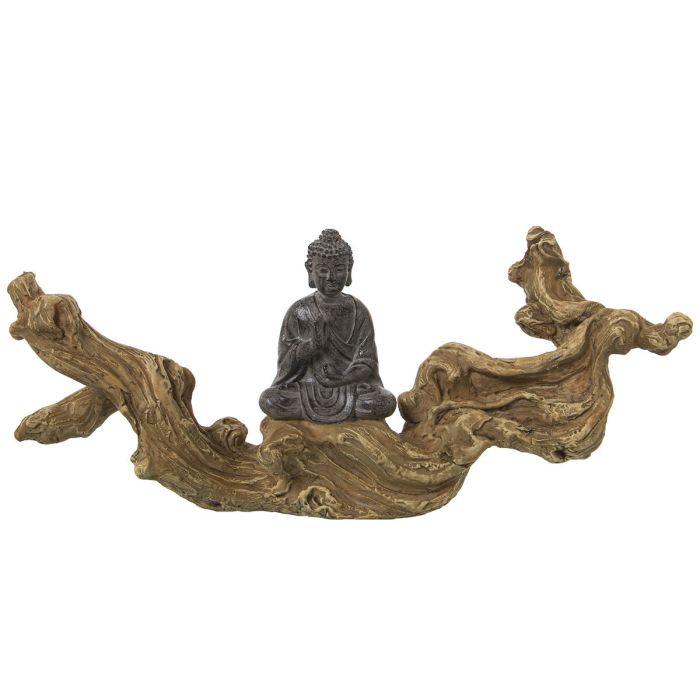 Figura Decorativa Alexandra House Living Acrílico Plástico Melamina Buda 32 x 8 x 14 cm