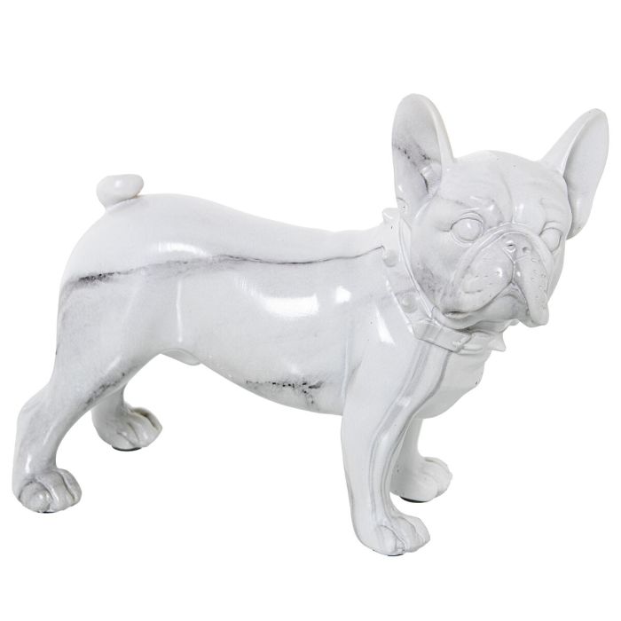 Figura Decorativa Alexandra House Living Plástico Perro 14 x 26 x 24 cm Mármol