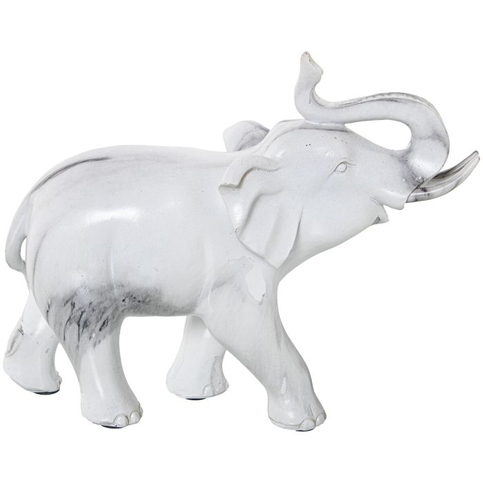 Figura Decorativa Alexandra House Living Plástico Elefante 12 x 24 x 21 cm Mármol