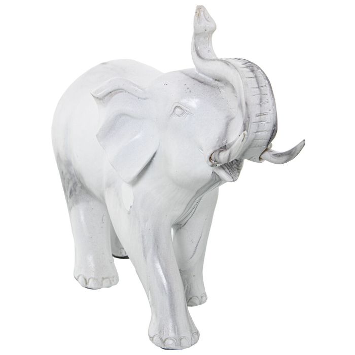 Figura Decorativa Alexandra House Living Plástico Elefante 12 x 24 x 21 cm Mármol 1