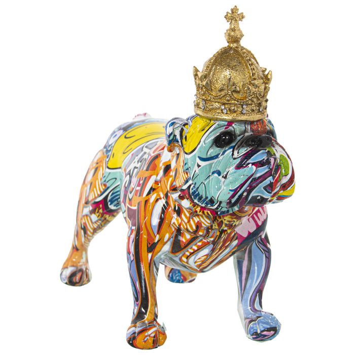 Figura Decorativa Alexandra House Living Multicolor Plástico Perro Corona 14 x 29 x 24 cm 2