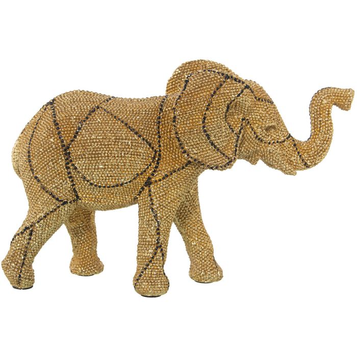 Figura Decorativa Alexandra House Living Dorado Plástico Elefante 11 x 27 x 19 cm