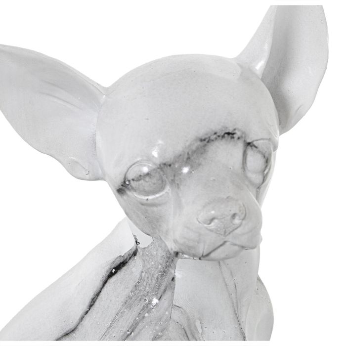 Figura Decorativa Alexandra House Living Plástico Perro 15 x 18 x 27 cm Mármol 4