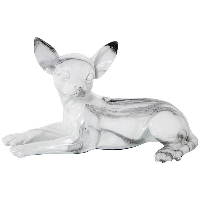 Figura Decorativa Alexandra House Living Plástico Perro 17 x 28 x 18 cm Mármol