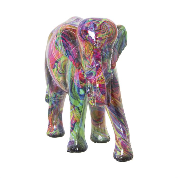 Figura Decorativa Alexandra House Living Multicolor Plástico Elefante Pintura 11 x 18 x 24 cm 3