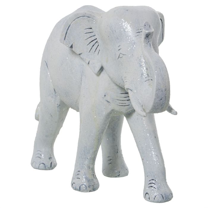 Figura Decorativa Alexandra House Living Blanco Plástico Elefante 14 x 21 x 29 cm 2