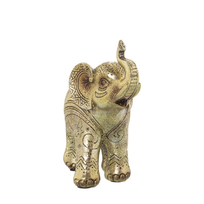 Figura Decorativa Alexandra House Living Dorado Acrílico Plástico Melamina Elefante 3