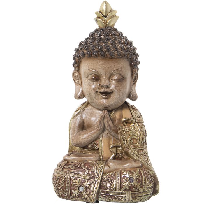 Figura Decorativa Alexandra House Living Acrílico Plástico Melamina Buda 13 x 10 x 23 cm