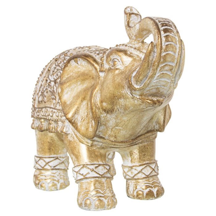 Figura Decorativa Alexandra House Living Dorado Acrílico Plástico Melamina Elefante 23 x 10 x 18 cm 2