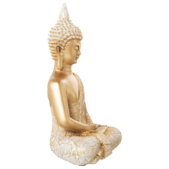 Figura Decorativa Alexandra House Living Dorado Acrílico Plástico Melamina Buda 2