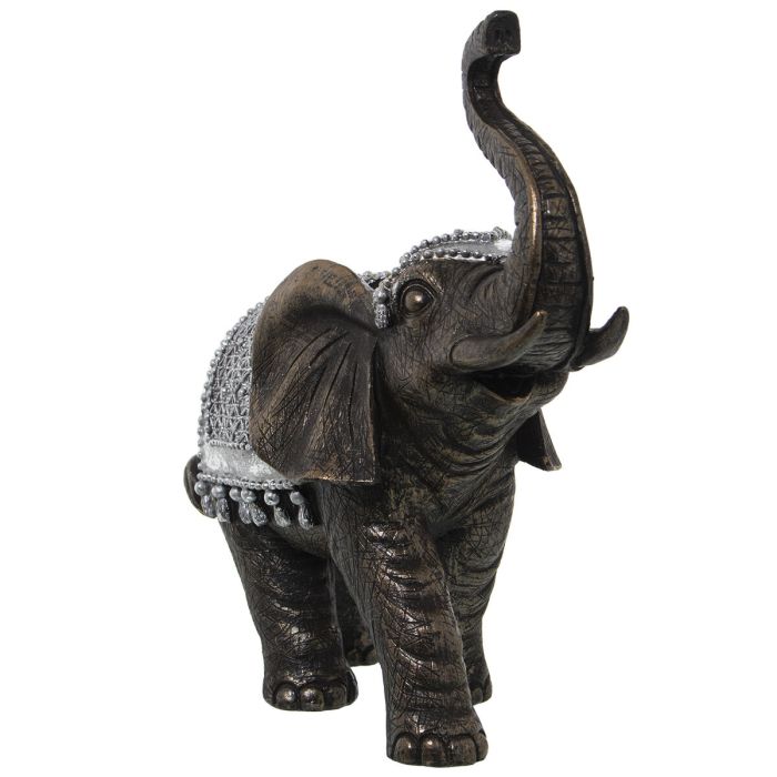 Figura Decorativa Alexandra House Living Plateado Plástico Elefante 14 x 27 x 26 cm 2