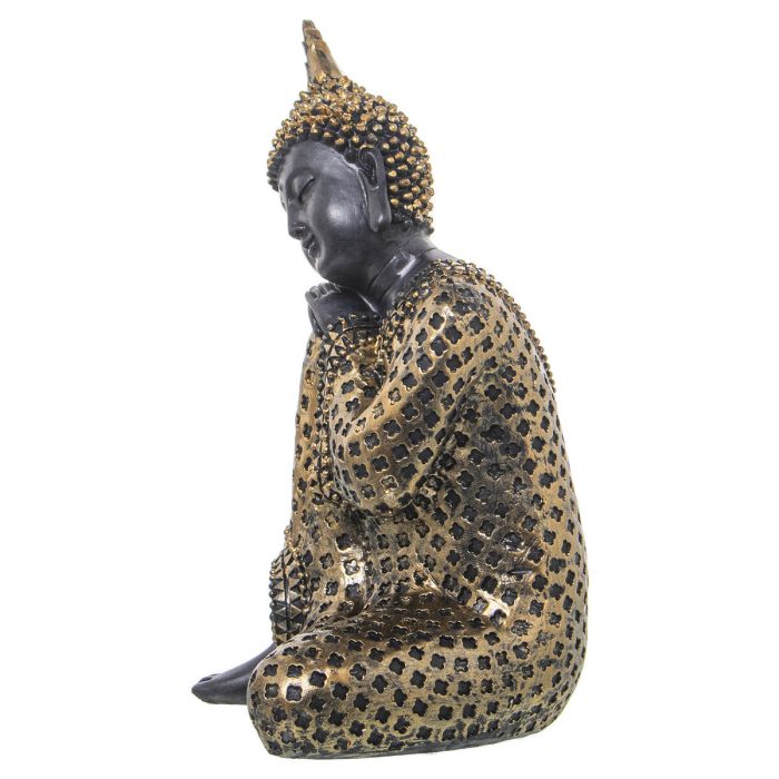 Figura Decorativa Alexandra House Living Marrón Dorado Acrílico Plástico Melamina Buda 2