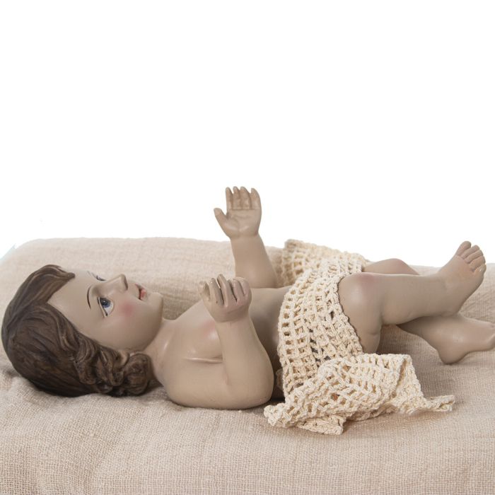 Figura Decorativa Alexandra House Living Beige Plástico Niño Jesús 10 x 13 x 19 cm Cojín 4